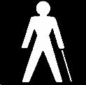 Symbol. Person with cane 